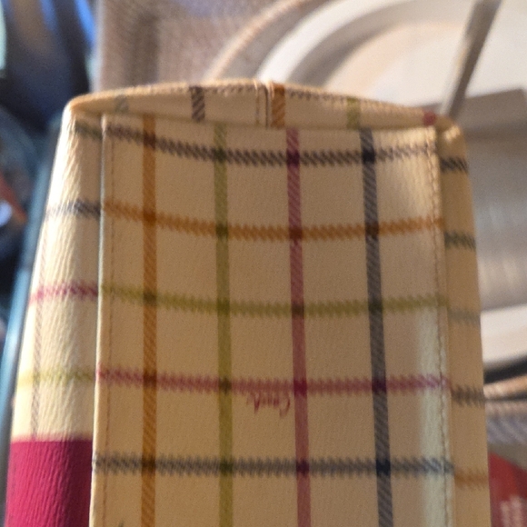 Coach Checkered Shoulder Bag - Cream and Pink - Picture 3 of 7